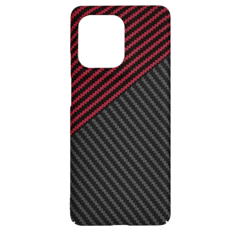 Husa pentru Motorola Edge 50 Pro, Finisaj Premium cu Textura de Carbon, Design Elegant, SKDR CarbonFlex - Rosu inchis - 3 | YEO