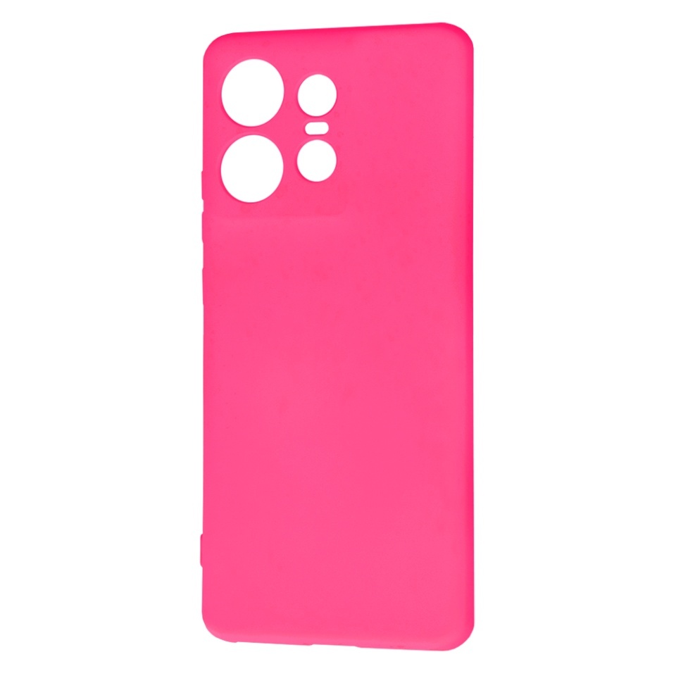 Husa pentru Motorola Edge 50 Pro, SKYDDAR INNOVATION, din Silicon Catifelat, SoftElegance, set cu sticker, Fucsia - 3 | YEO