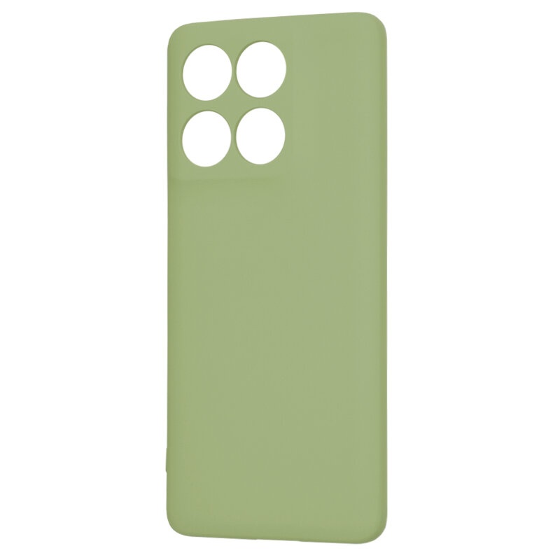 Husa pentru Motorola Edge 60 Fusion, SKYDDAR INNOVATION, din Silicon Catifelat, SoftElegance , Verde deschis, set cu sticker - 3 | YEO
