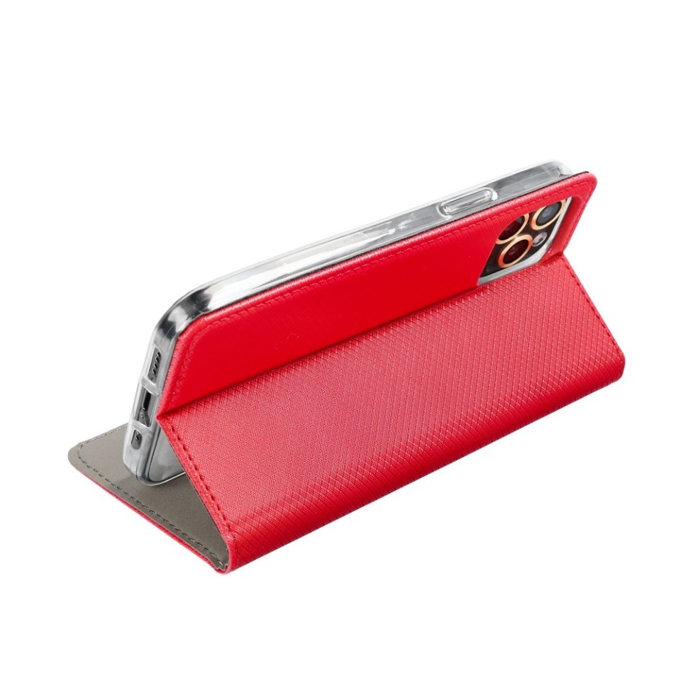 Husa pentru Motorola G55 5G, cu Inchidere Magnetica, SKDR Case Book - Rosu - 3 | YEO