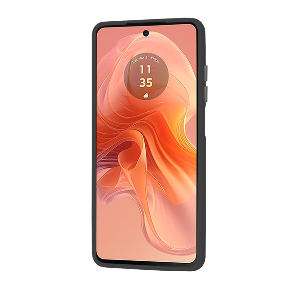 Husa pentru Motorola Moto G04 / Moto G24, ce Absoarbe Cele mai Aspre Socuri, Skyddar Frosted - Negru - 2 | YEO