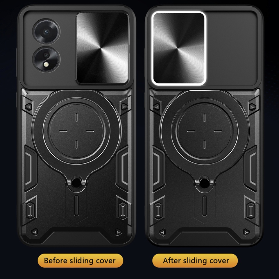 Husa pentru Motorola Moto G14, SKYDDAR INNOVATION, CamGuard Pro, Inel Magnetic, Protectie Camera, set cu sticker, Rosu - 3 | YEO