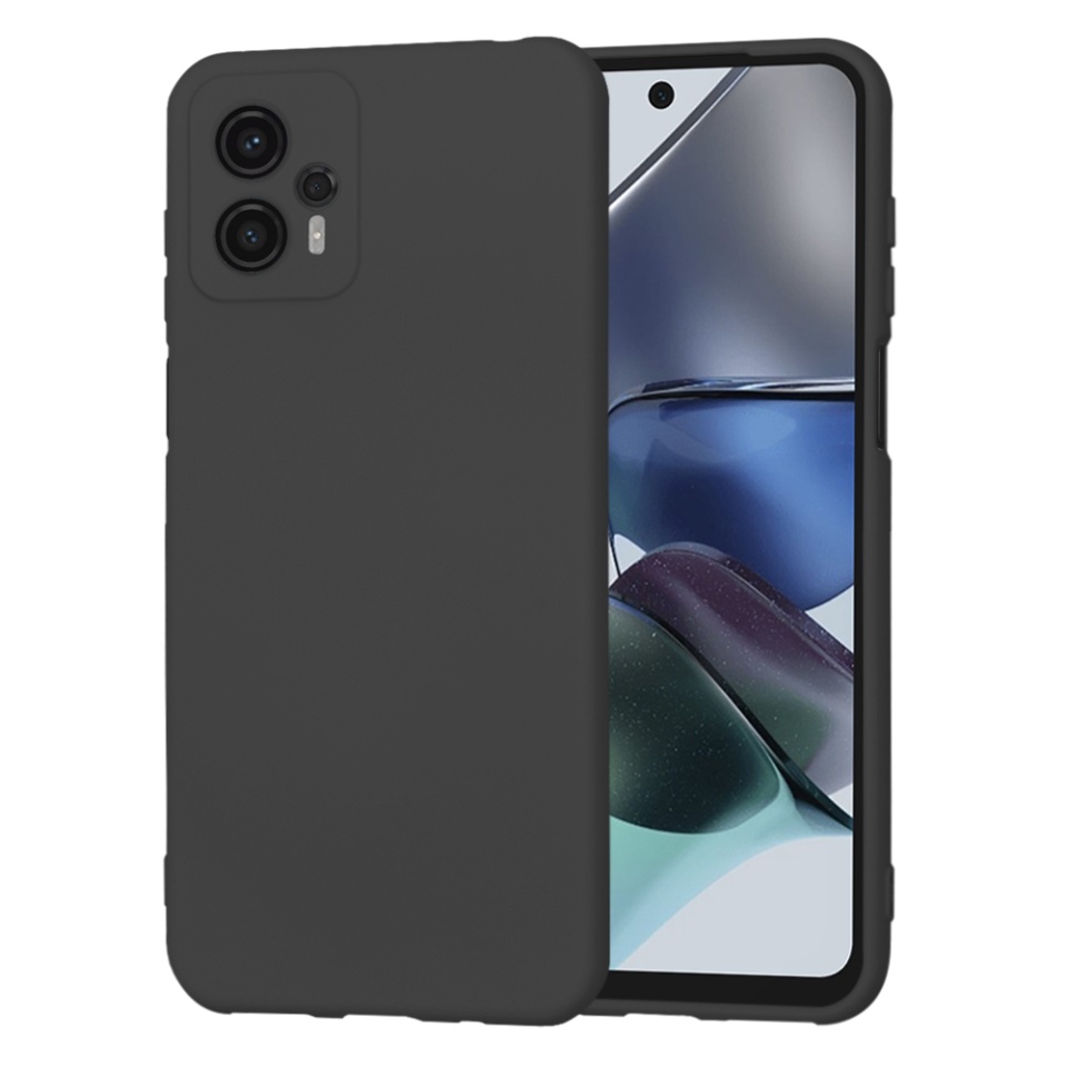 Husa pentru Motorola Moto G23 din Silicon Catifelat, Protectie Premium, Skyddar SoftElegance - Negru