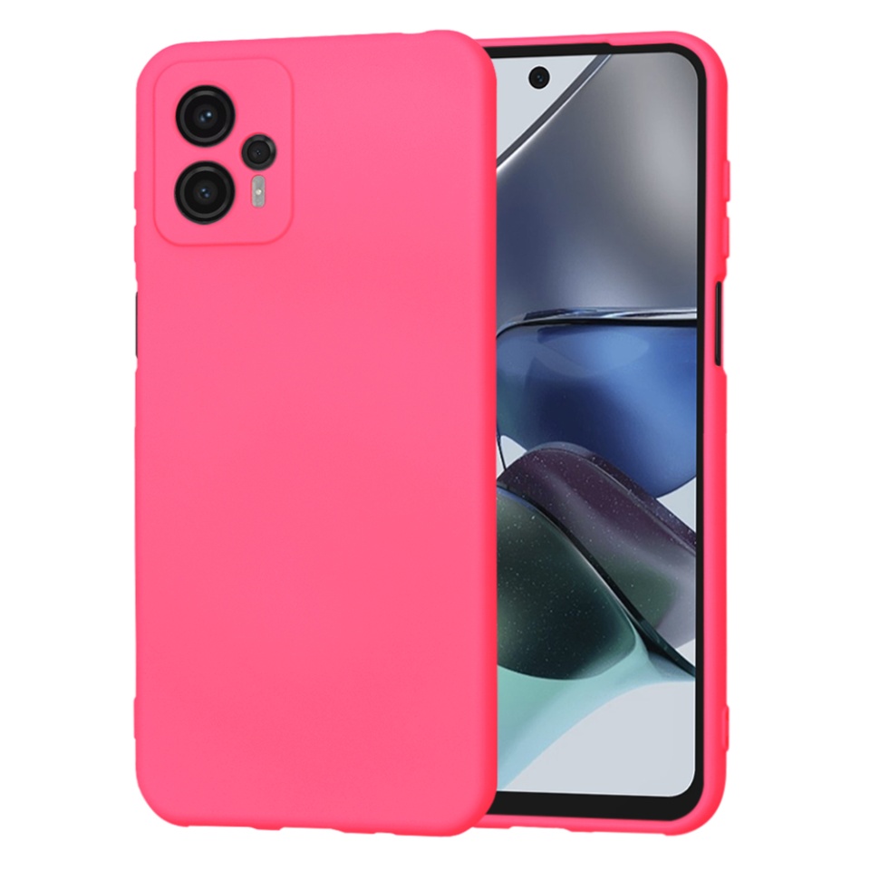 Husa pentru Motorola Moto G23 din Silicon Catifelat, Protectie Premium, Skyddar SoftElegance - Fucsia