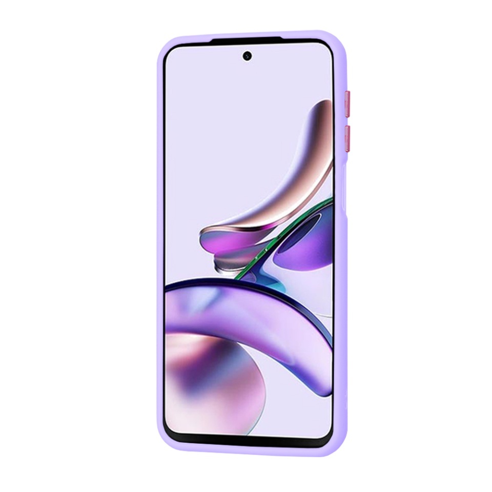 Husa pentru Motorola Moto G23 / Moto G13, SKYDDAR INNOVATION, HaloFrost, AntiSoc, set cu sticker, Mov deschis - 2 | YEO
