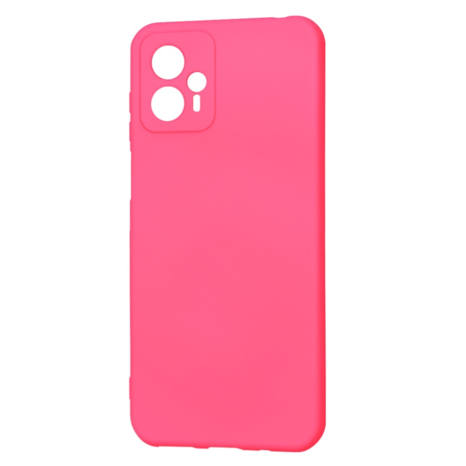 Husa pentru Motorola Moto G23, SKYDDAR INNOVATION, din Silicon Catifelat, SoftElegance, set cu sticker, Fucsia - 3 | YEO