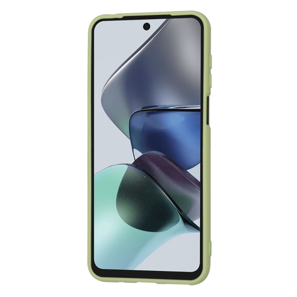 Husa pentru Motorola Moto G23, SKYDDAR INNOVATION, din Silicon Catifelat, SoftElegance, set cu sticker, Verde - 1 | YEO