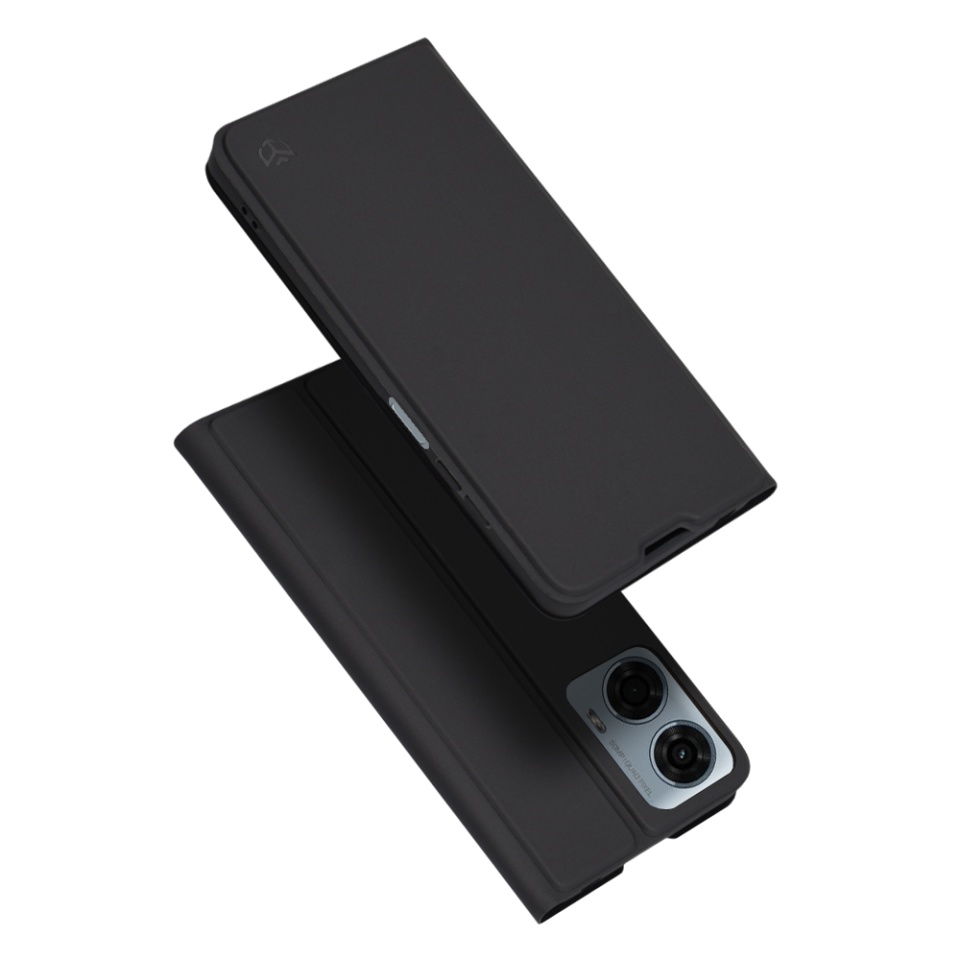 Husa pentru Motorola Moto G24 Power, SKYDDAR INNOVATION, Magskin Book, tip Carte cu Portofel Interior, set cu sticker, Negru