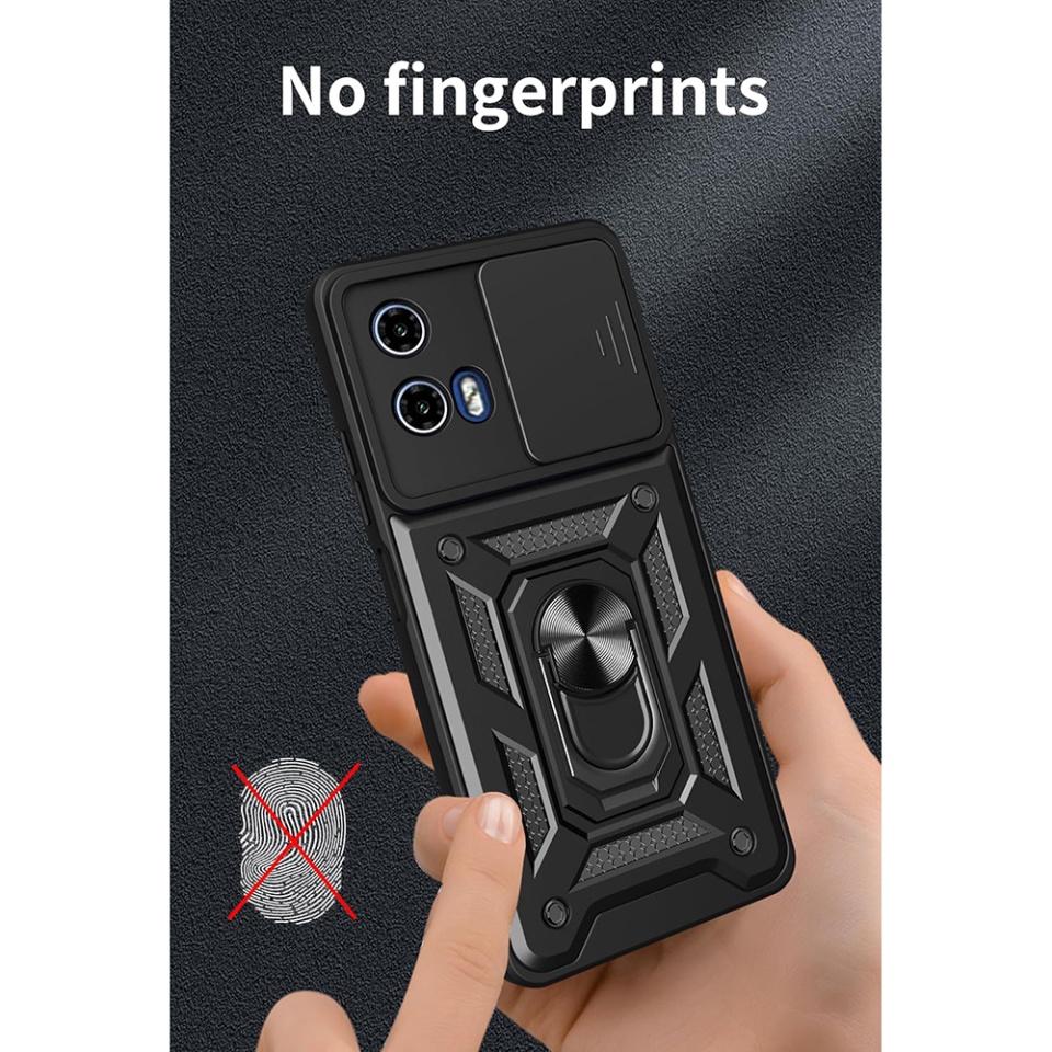 Husa pentru Motorola Moto G31 / Moto G41 cu inel magnetic si protectie camera CamShield - Negru - 3 | YEO