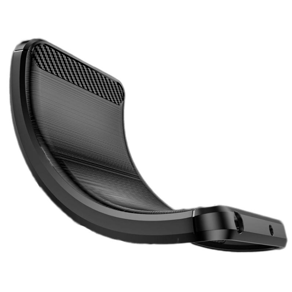 Husa pentru Motorola Moto G42, SKYDDAR INNOVATION, Carbon Silicone, din Silicon Slim, cu textura Fibra Carbon, set cu sticker, Negru - 3 | YEO
