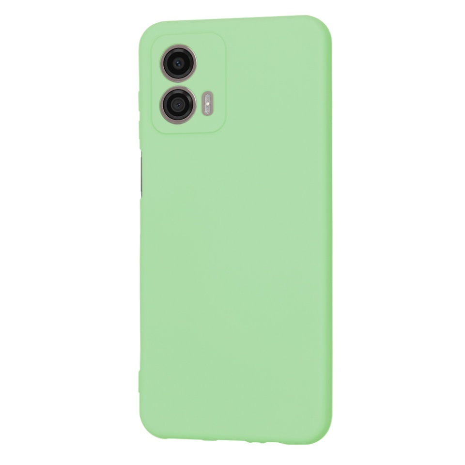 Husa pentru Motorola Moto G53, SKYDDAR INNOVATION, din Silicon Catifelat, SoftElegance, set cu sticker, Verde deschis - 2 | YEO