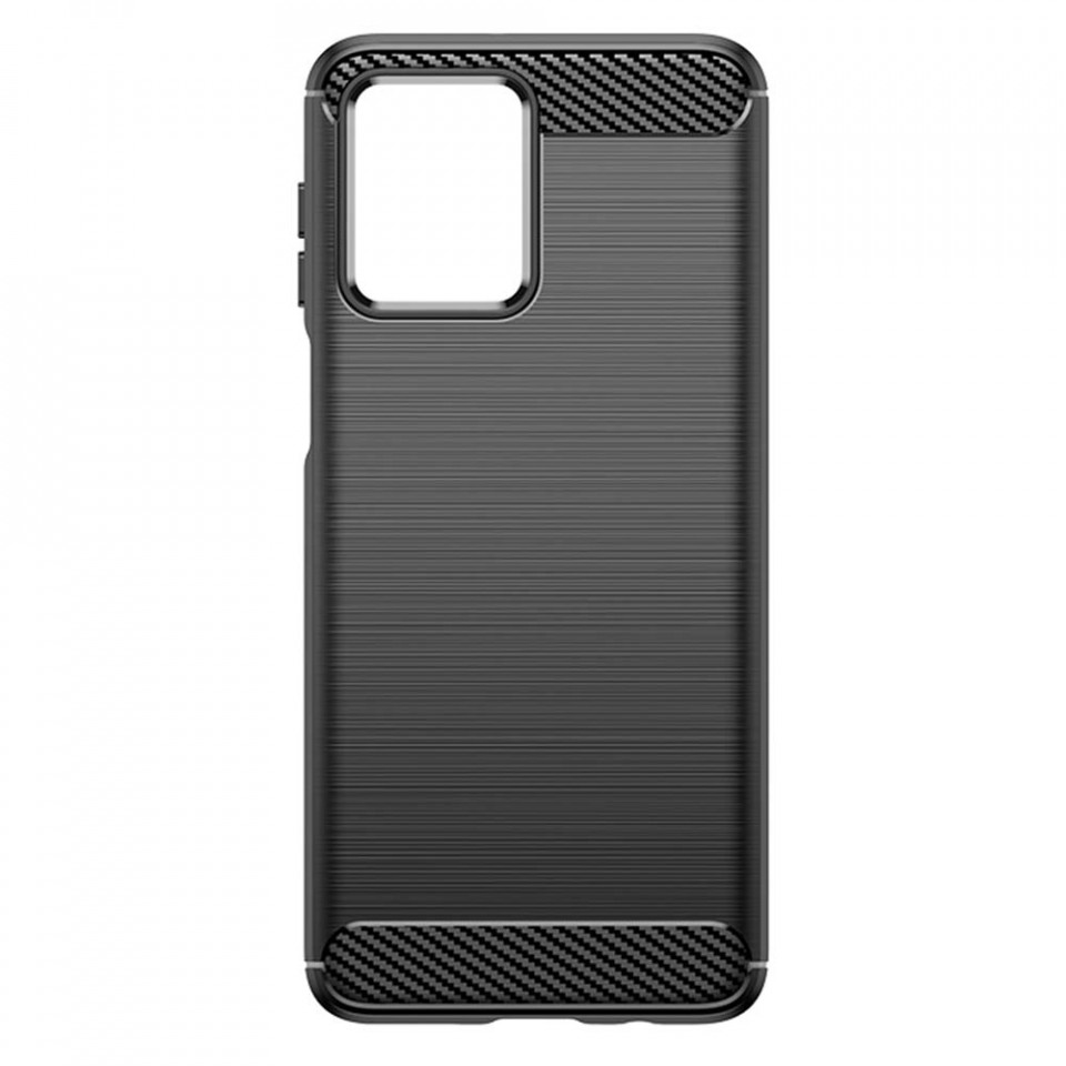 Husa pentru Motorola Moto G54 din silicon, Slim, cu textura Fibra Carbon - Negru - 2 | YEO