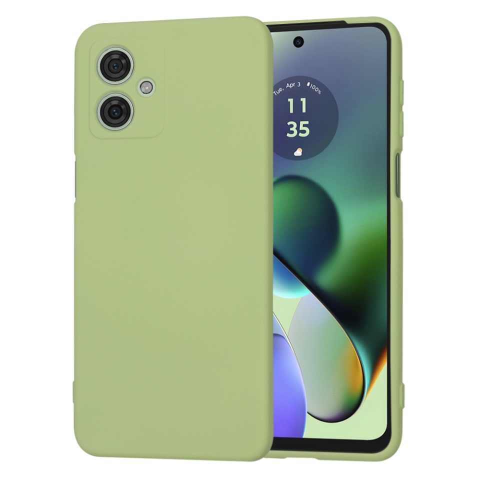 Husa pentru Motorola Moto G55 din Silicon Catifelat, Protectie Premium, Skyddar SoftElegance - Verde