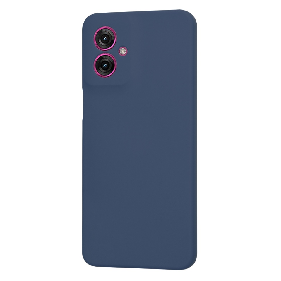 Husa pentru Motorola Moto G55 din Silicon Catifelat, Protectie Premium, Skyddar SoftElegance - Bleumarin - 3 | YEO