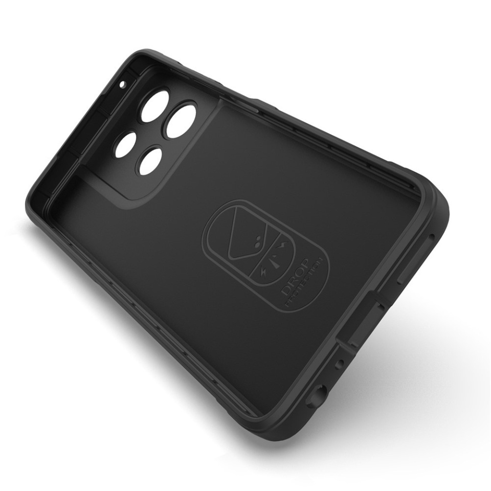 Husa pentru Motorola Moto G56, SKYDDAR INNOVATION, Magic Shield, din Silicon Mat, set cu sticker, Negru - 3 | YEO