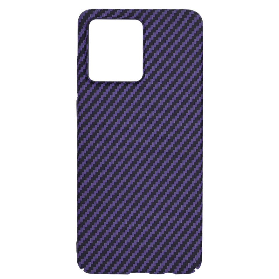 Husa pentru Motorola Moto G84, Finisaj Premium cu Textura de Carbon, Design Elegant, SKDR CarbonFlex - Mov - 3 | YEO