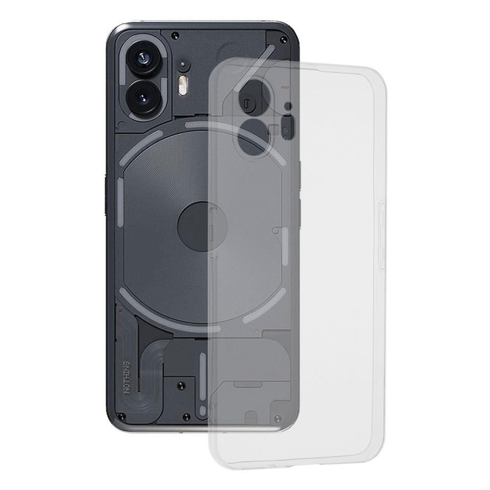 Husa pentru Nothing Phone (2), SKYDDAR INNOVATION, ClearGuard, din silicon transparent, set cu sticker, Transparenta