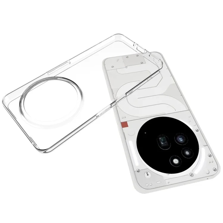 Husa pentru Nothing Phone (3a) Pro, SKYDDAR INNOVATION, ClearGuard din silicon transparent, Transparenta, set cu sticker - 1 | YEO