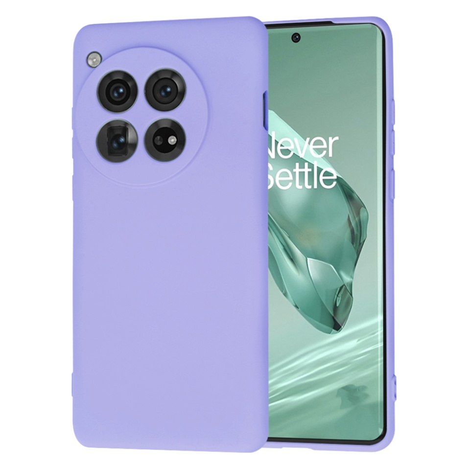 Husa pentru OnePlus 12 din Silicon Catifelat, Protectie Premium, Skyddar SoftElegance - Violet