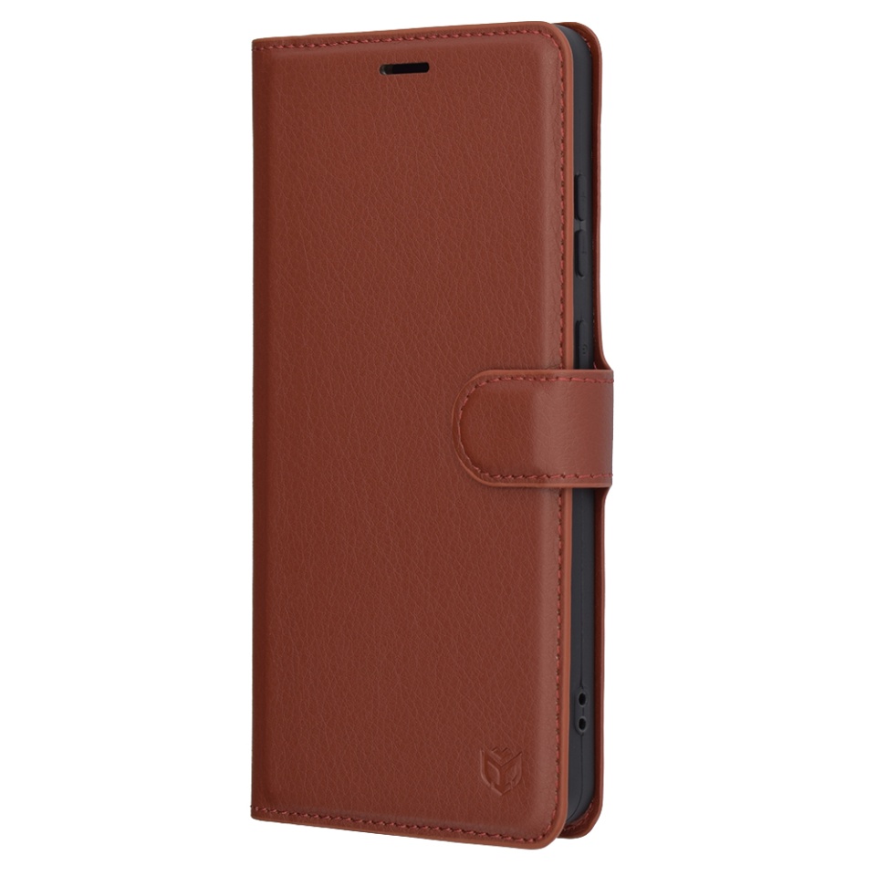 Husa pentru OnePlus 13R, SKYDDAR INNOVATION, Leather Wallet, tip Carte cu Portofel Interior, Finisaje Premium, set cu sticker, Maro - 3 | YEO