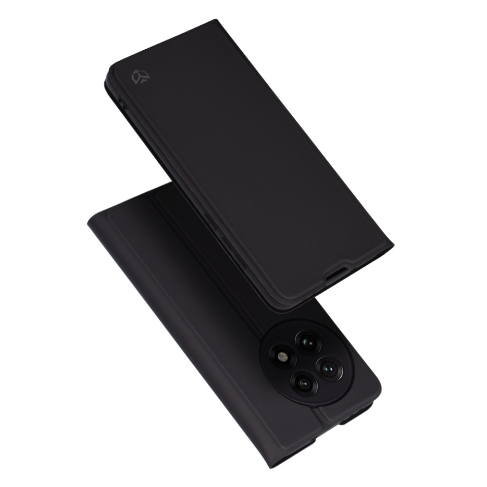 Husa pentru OnePlus 13R, SKYDDAR INNOVATION, Prestige, tip Carte cu Portofel Interior, Negru, set cu sticker - 0 | YEO