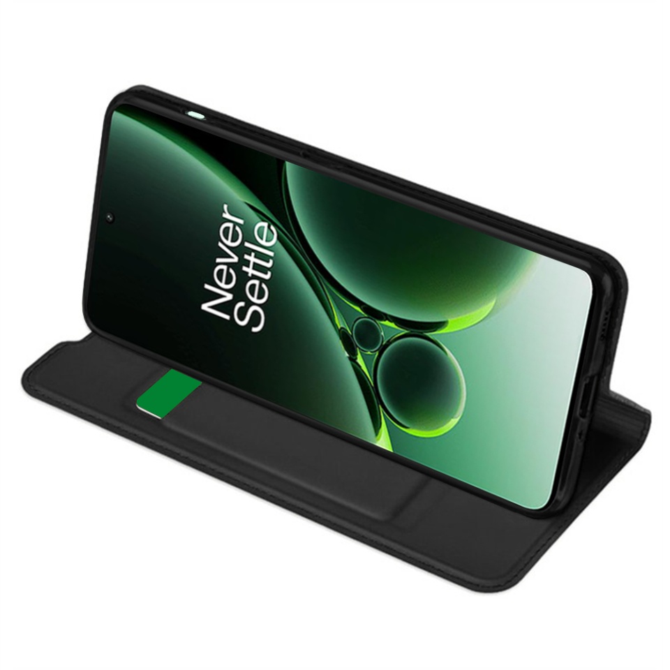 Husa pentru OnePlus Nord 3, SKYDDAR INNOVATION, Magskin Book, tip Carte cu Portofel Interior, set cu sticker, Negru - 1 | YEO