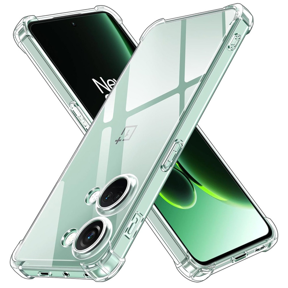 Husa pentru OnePlus Nord 3 , SKYDDAR INNOVATION, Shockproof Clear din Silicon Slim, Transparenta, set cu sticker
