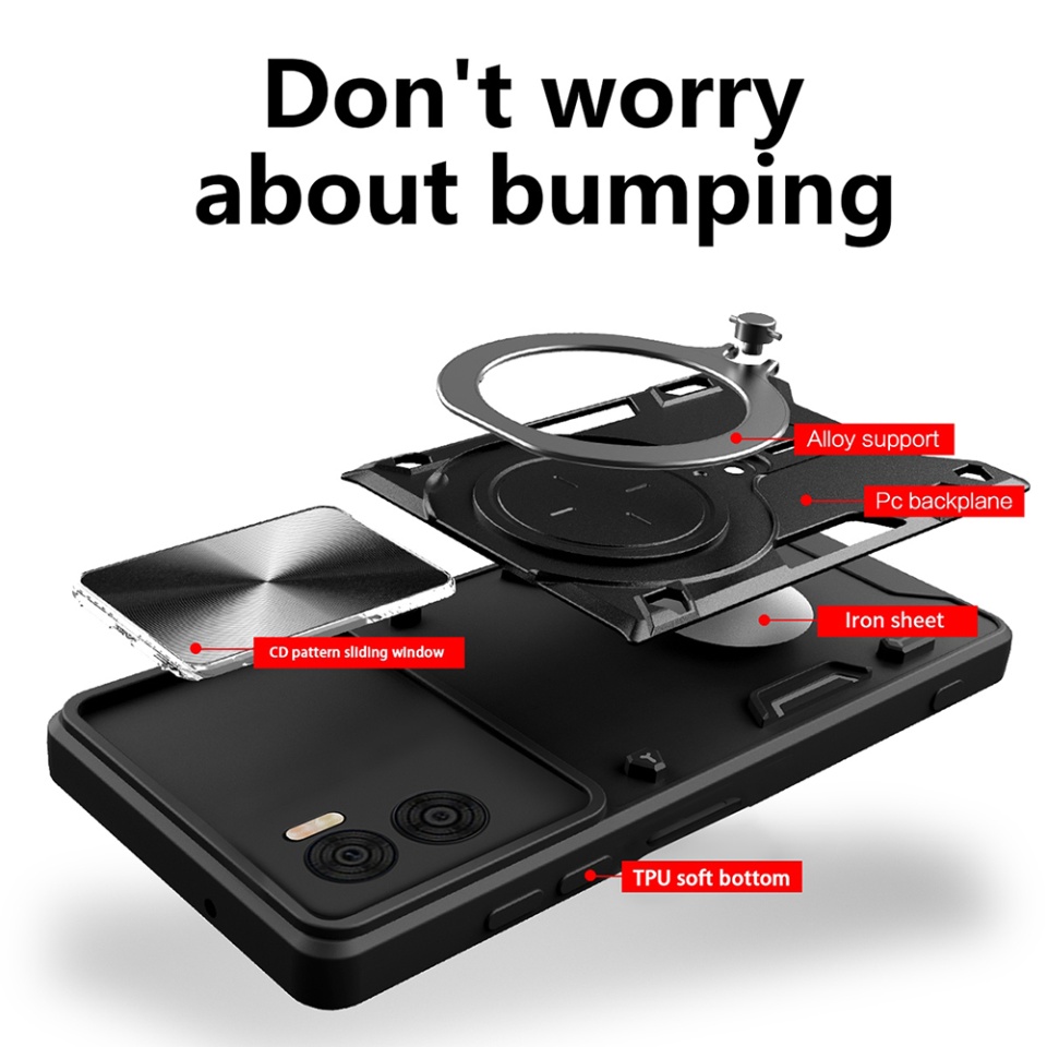 Husa pentru OnePlus Nord CE4 Lite, SKYDDAR INNOVATION, CamGuard Pro, Inel Magnetic, Protectie Camera, set cu sticker, Roz auriu - 1 | YEO