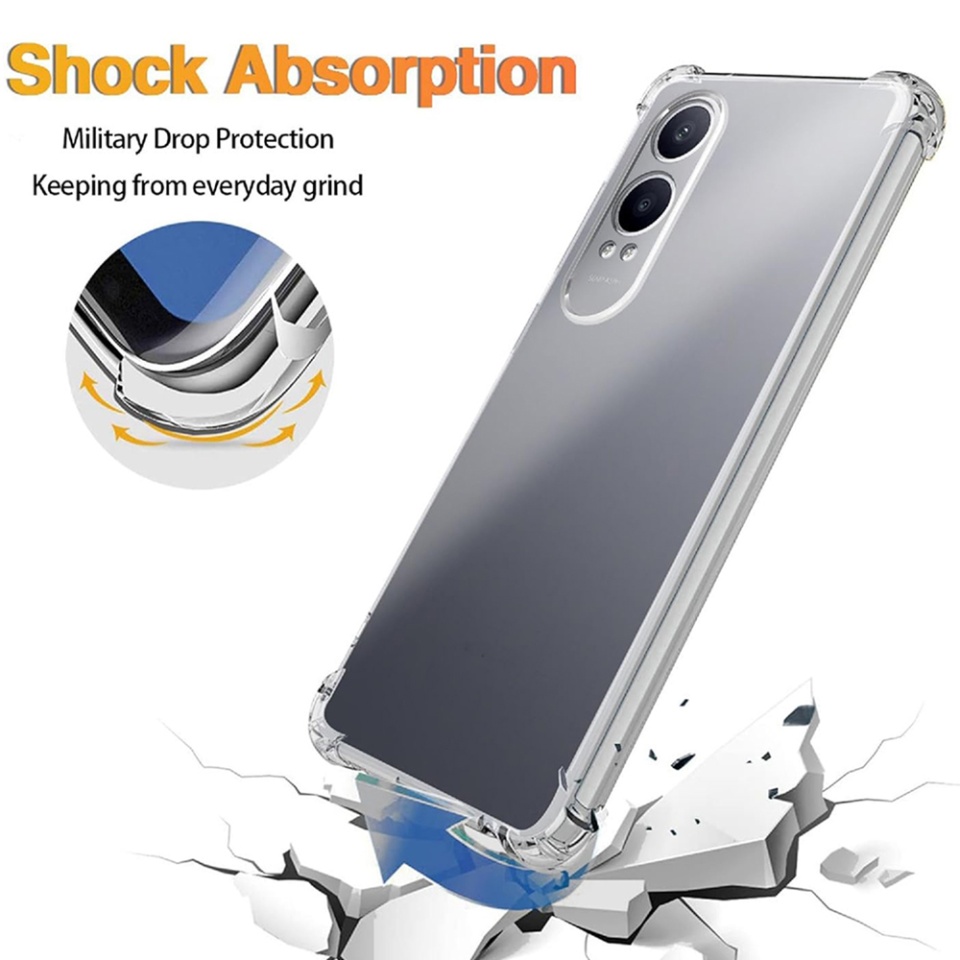 Husa pentru OnePlus Nord CE4 Lite , SKYDDAR INNOVATION, Shockproof Clear din Silicon Slim, Transparenta, set cu sticker - 3 | YEO