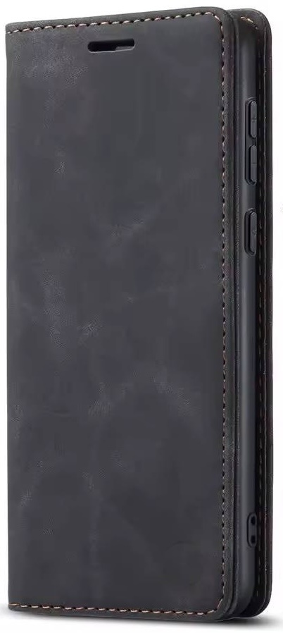Husa pentru Oppo A40 4G / A60 5G tip Carte, din piele Eco Premium, cu Portofel Interior, SKYDDAR Soft Wallet - Negru - 1 | YEO
