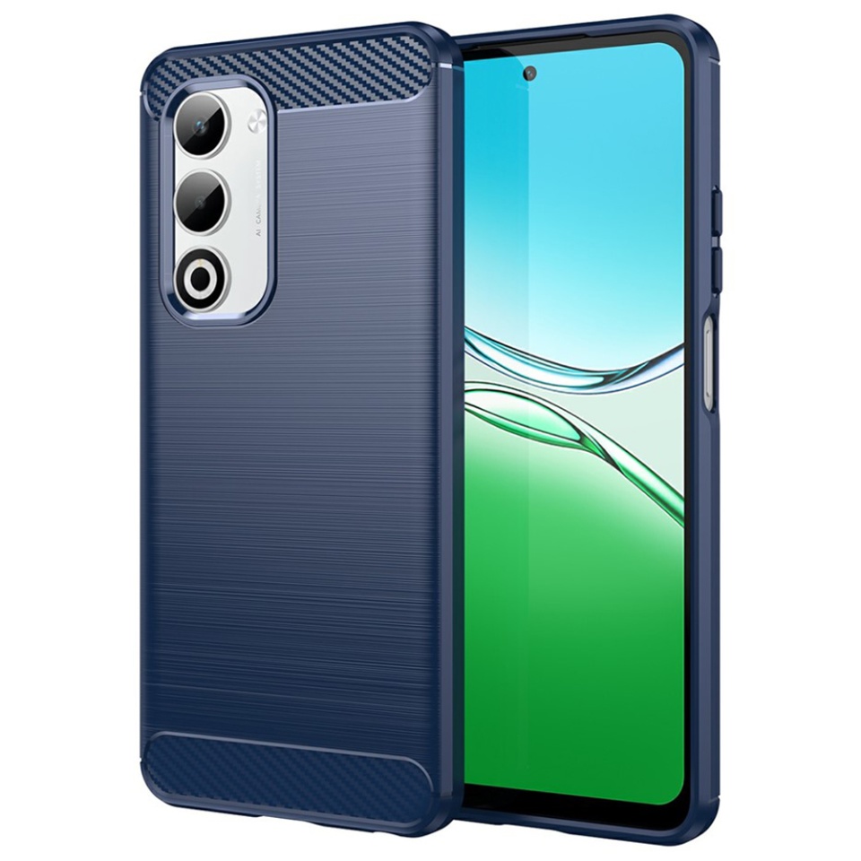 Husa pentru Oppo A5 4G, SKYDDAR INNOVATION, CarbonFiber, Antisoc, set cu sticker, Albastru