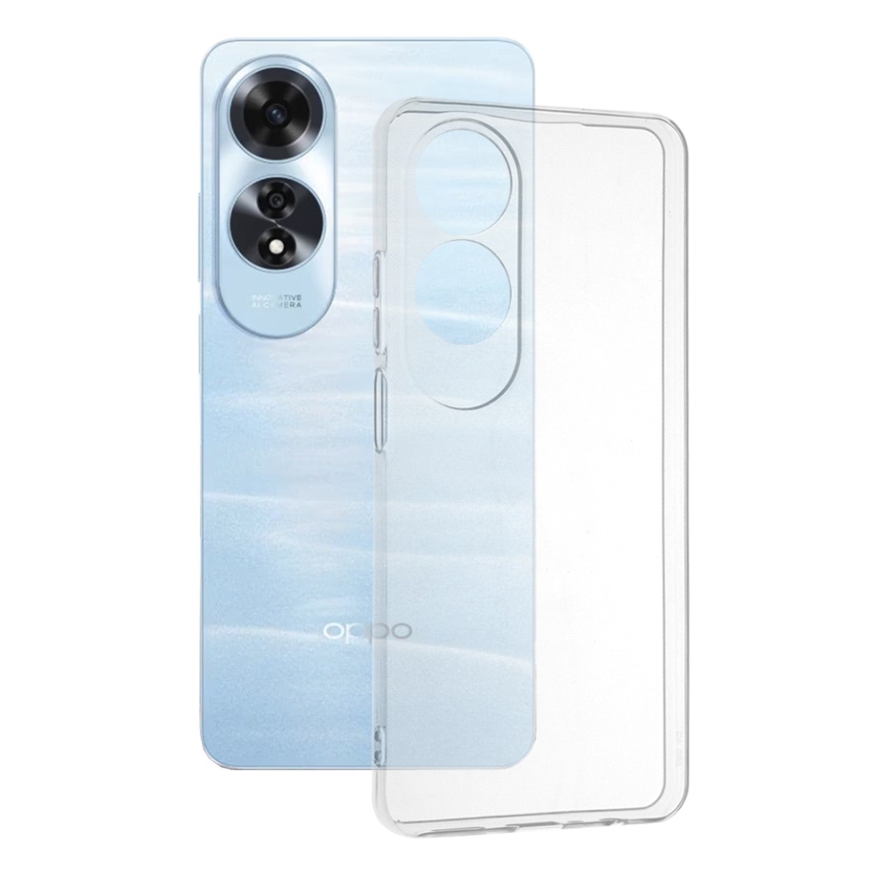 Husa pentru Oppo A60 din silicon transparent, SKDR ClearGuard - Transparent
