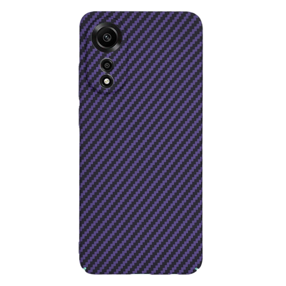 Husa pentru Oppo A78 4G, Finisaj Premium cu Textura de Carbon, Design Elegant, SKDR CarbonFlex - Mov - 2 | YEO