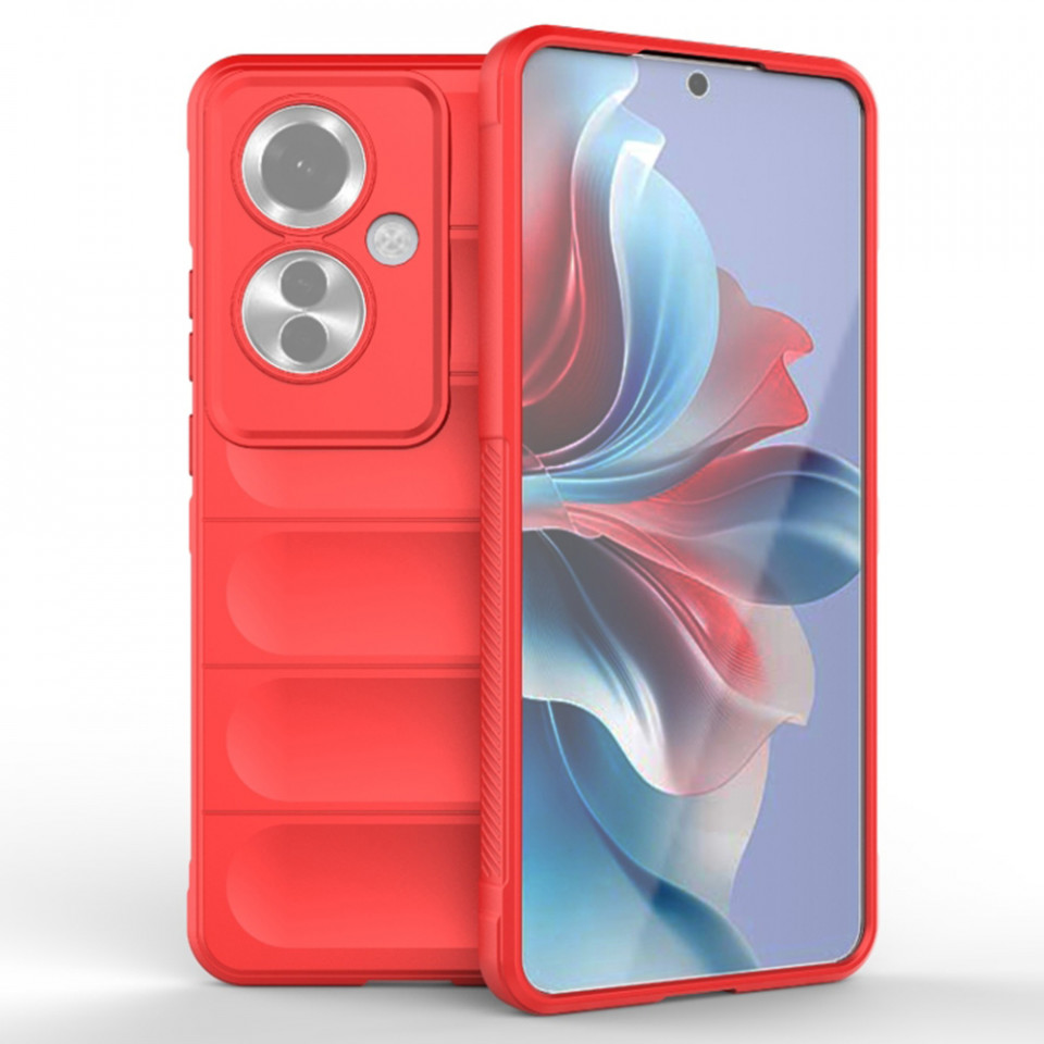 Husa pentru Oppo Reno11 F eleganta, din silicon mat, SKDR Vogue - Rosu