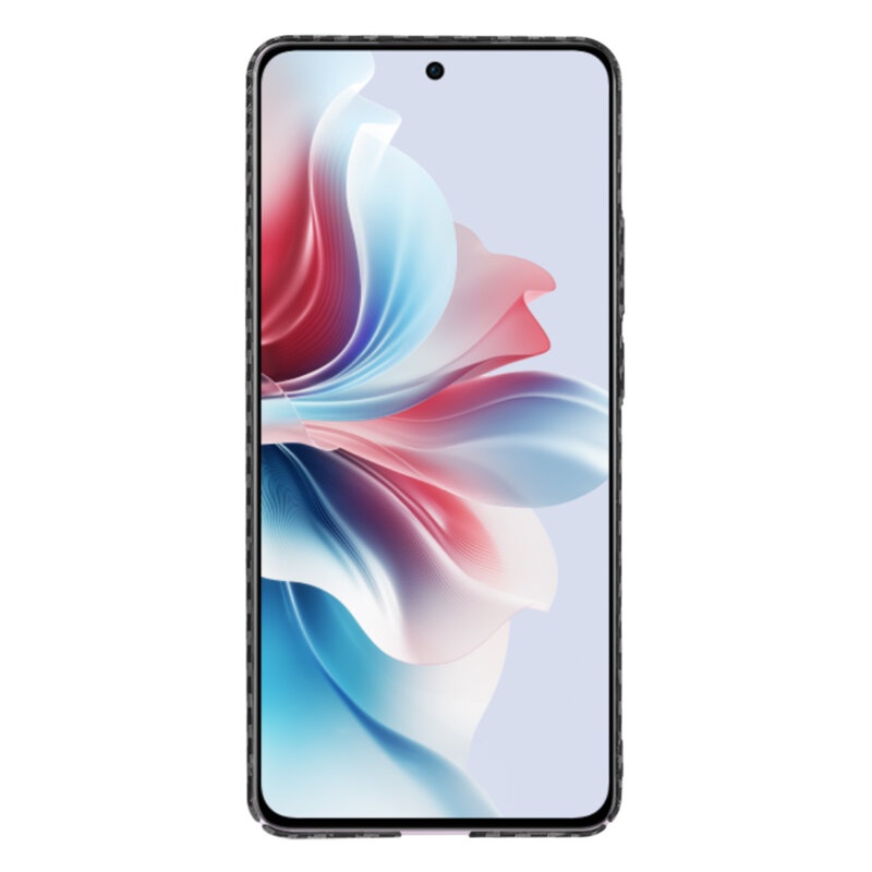 Husa pentru Oppo Reno11 F, Finisaj Premium cu Textura de Carbon, Design Elegant, SKDR CarbonFlex - Negru - 2 | YEO