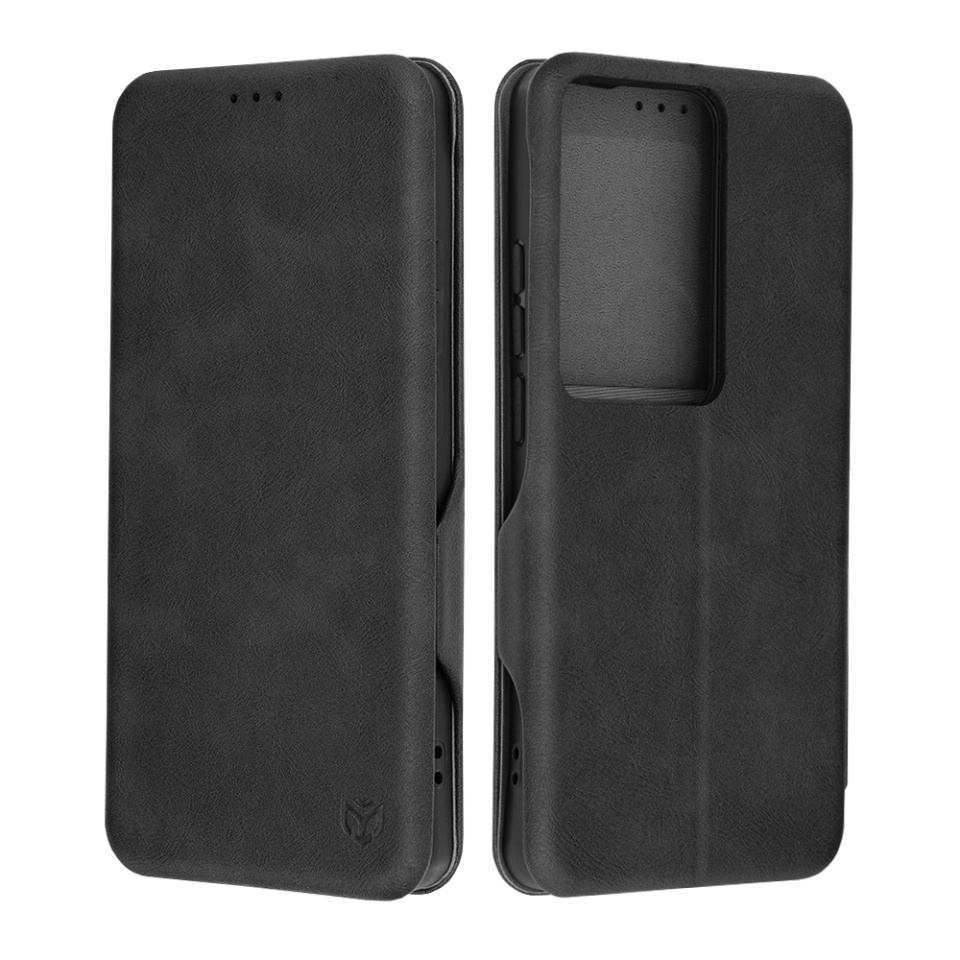 Husa pentru Oppo Reno11 F, SKYDDAR INNOVATION, Safe Wallet tip carte din Piele Ecologica, Suport Carduri, Inchidere Magnetica, Negru, set cu sticker