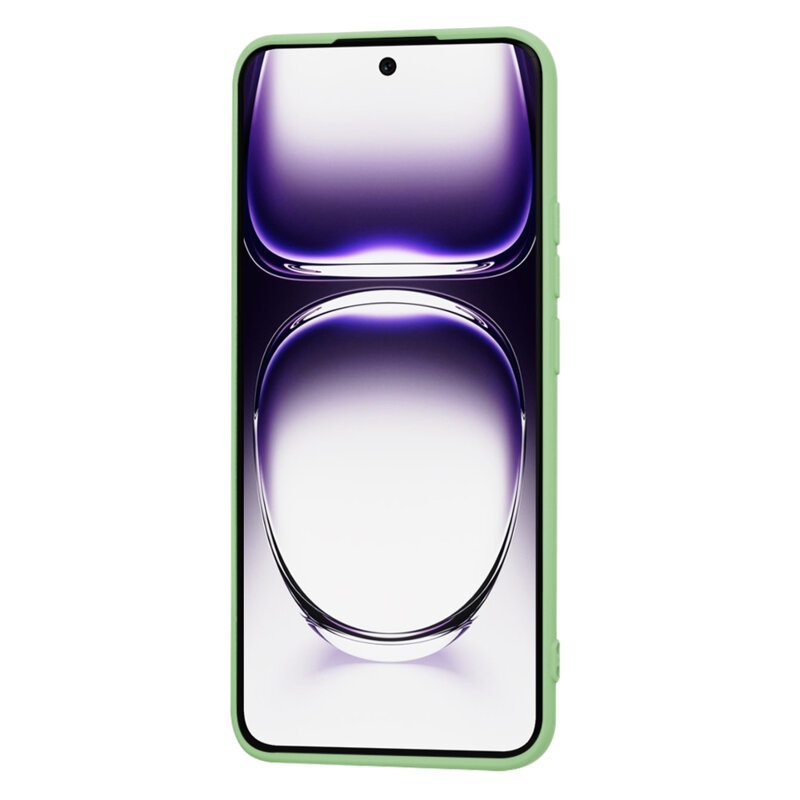 Husa pentru Oppo Reno12 din Silicon Catifelat, Protectie Premium, Skyddar SoftElegance - Verde deschis - 1 | YEO