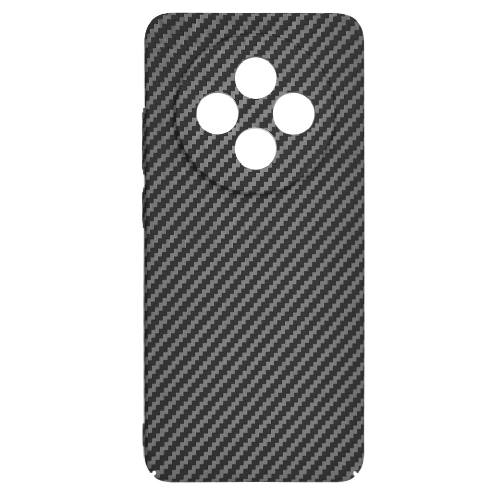 Husa pentru Oppo Reno12 F 5G / Reno12 FS 5G / Reno12 F 4G / Reno12 FS 4G, SKYDDAR INNOVATION, textura carbon, Carbonite FiberShell, set cu sticker, Negru, - 3 | YEO