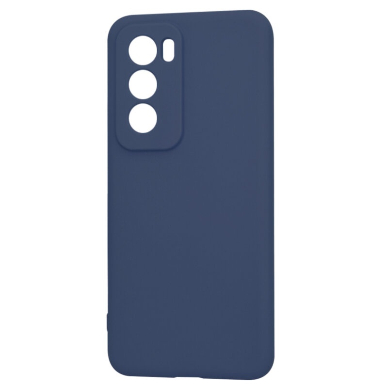 Husa pentru Oppo Reno12 Pro din Silicon Catifelat, Protectie Premium, Skyddar SoftElegance - Bleumarin - 3 | YEO