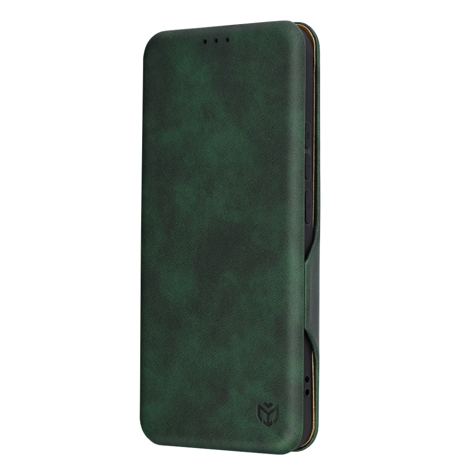 Husa pentru Oppo Reno12 Pro, SKYDDAR INNOVATION, Safe Wallet tip carte din Piele Ecologica, Suport Carduri, Inchidere Magnetica, Verde, set cu sticker - 3 | YEO