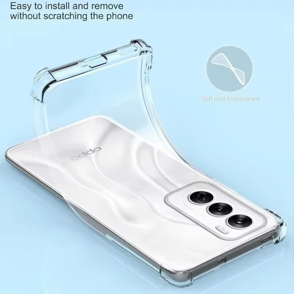 Husa pentru Oppo Reno13 F 4G / Reno13 F 5G , SKYDDAR INNOVATION, Shockproof Clear din Silicon Slim, Transparenta, set cu sticker - 3 | YEO
