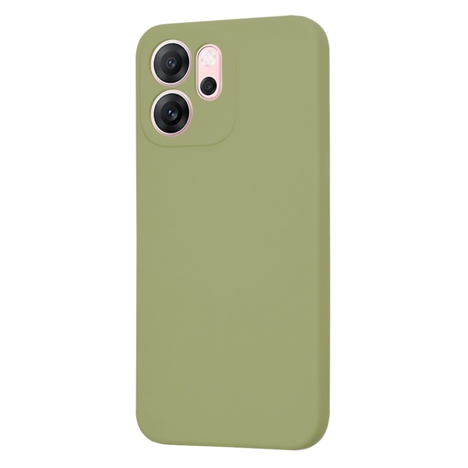 Husa pentru Oppo Reno14 F, SKYDDAR INNOVATION, din Silicon Catifelat, SoftElegance, set cu sticker, Verde - 2 | YEO