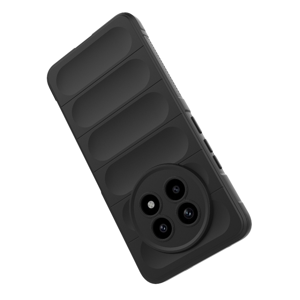 Husa pentru Realme 13 Pro / 13 Pro+, SKYDDAR INNOVATION, Magic Shield, din Silicon Mat, set cu sticker, Negru - 2 | YEO