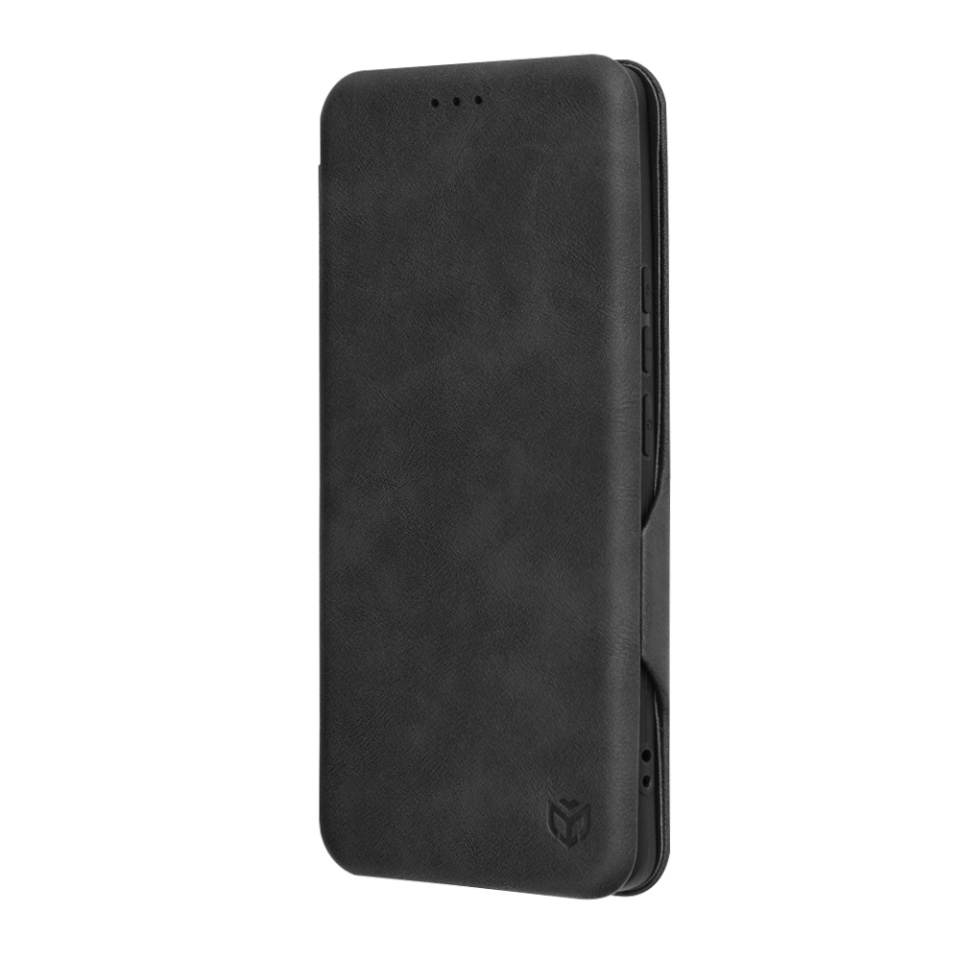 Husa pentru Realme 13 Pro / 13 Pro+, SKYDDAR INNOVATION, Safe Wallet tip carte din Piele Ecologica, Suport Carduri, Inchidere Magnetica, Negru, set cu sticker - 3 | YEO