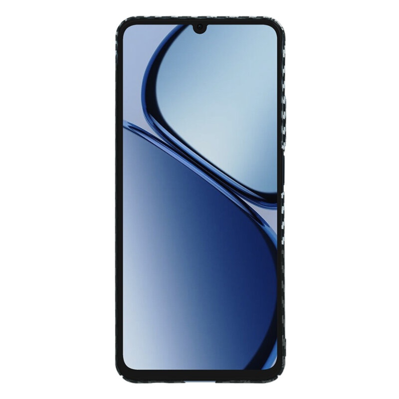 Husa pentru Realme C63 / C61, Finisaj Premium cu Textura de Carbon, Design Elegant, SKDR CarbonFlex - Gri - 2 | YEO