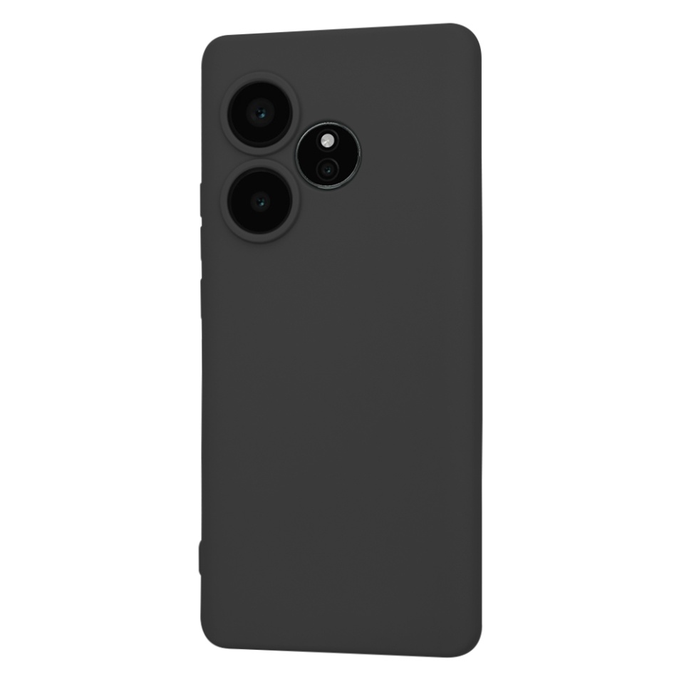 Husa pentru Realme GT 6 / GT 6T din Silicon Catifelat, Protectie Premium, Skyddar SoftElegance - Negru - 3 | YEO
