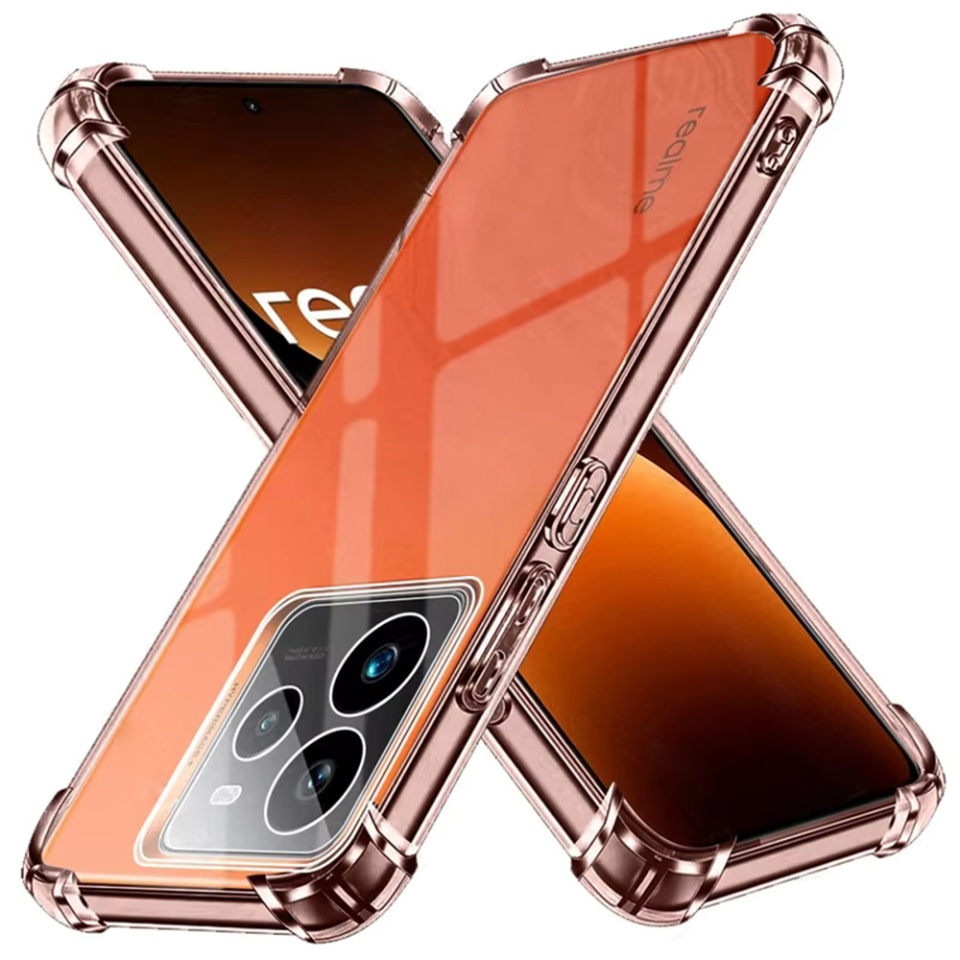 Husa pentru Realme GT 7 Pro , SKYDDAR INNOVATION, Shockproof Clear din Silicon Slim, Transparenta, set cu sticker