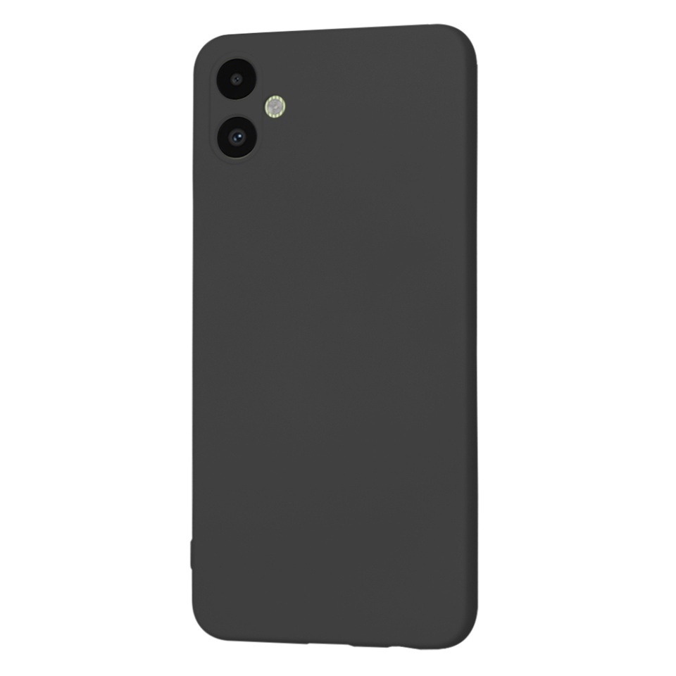 Husa pentru Samsung Galaxy A05, SKYDDAR INNOVATION, din Silicon Catifelat, SoftElegance, set cu sticker, Negru - 2 | YEO