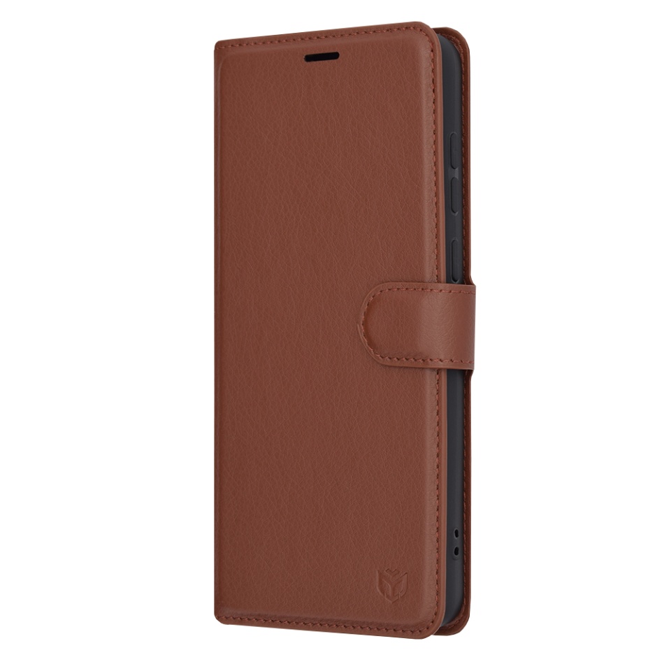 Husa pentru Samsung Galaxy A05 tip Carte, cu Portofel Interior, Finisaje Premium, SKYDDAR Leather Wallet - Maro - 3 | YEO