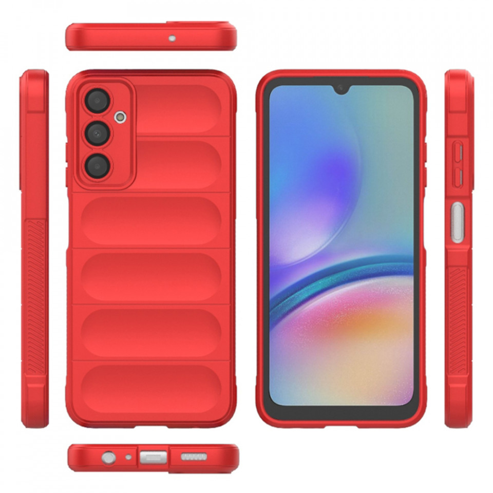 Husa pentru Samsung Galaxy A05s eleganta, din silicon mat, SKDR Vogue - Rosu - 1 | YEO
